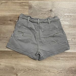 AEO khaki shorts with tie front. Tie is optional